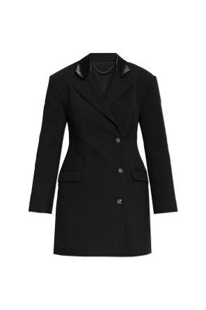 BALENCIAGA ストライプ柄シングルセットアップスーツ 黒/UW167 BALENCIAGA ストライプ柄シングルセットアップスーツ 黒/UW167